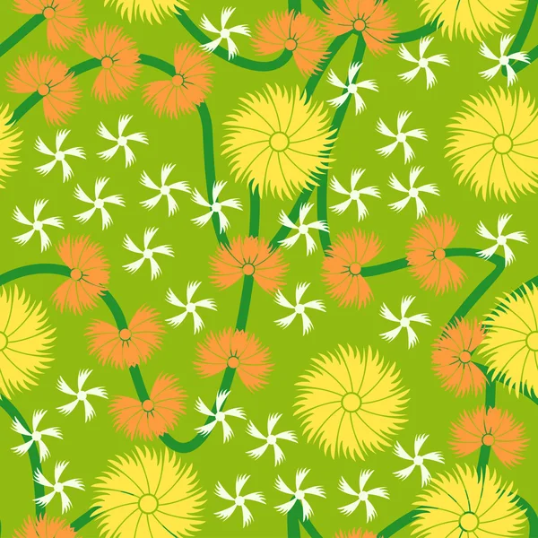Ontwerp bloemen naadloos patroon — Stockvector