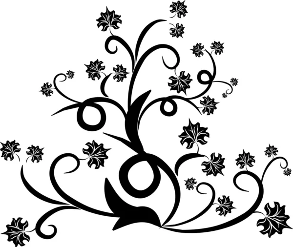 Tatuaje de diseño floral — Vector de stock