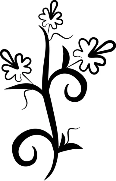 Tatuaje de diseño floral — Archivo Imágenes Vectoriales