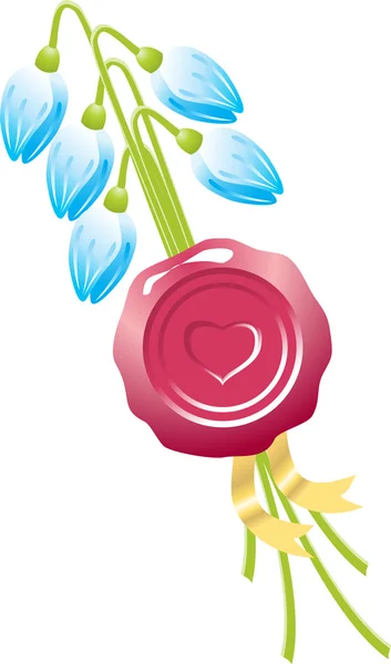 Σφράγισεις για λουλούδια κρίνο — Διανυσματικό Αρχείο