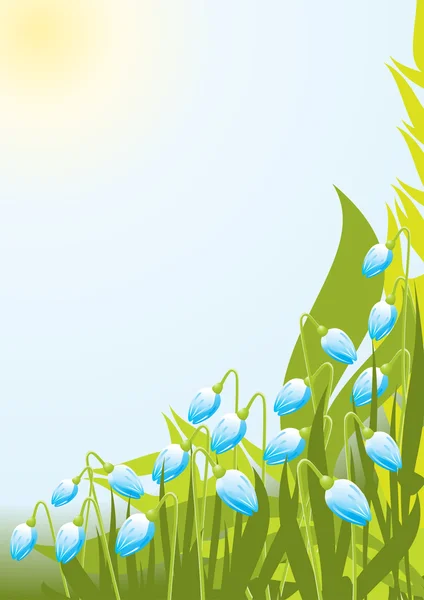 Fondo de sol floral — Vector de stock