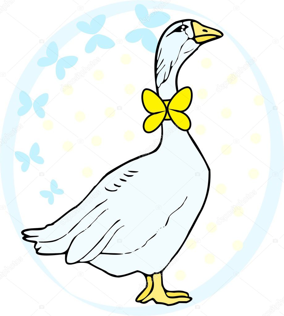 Vector holiday goose
