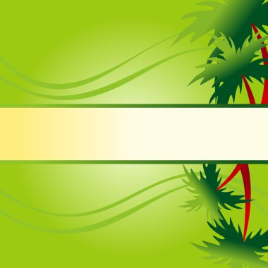 Floral palm background clipart