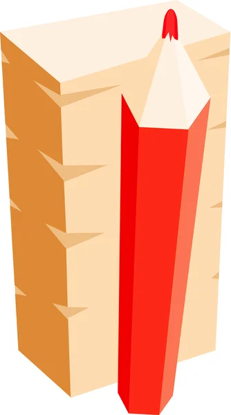 Symbool potlood en papier — Stockvector