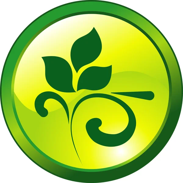 Diseño floral botón verde — Archivo Imágenes Vectoriales