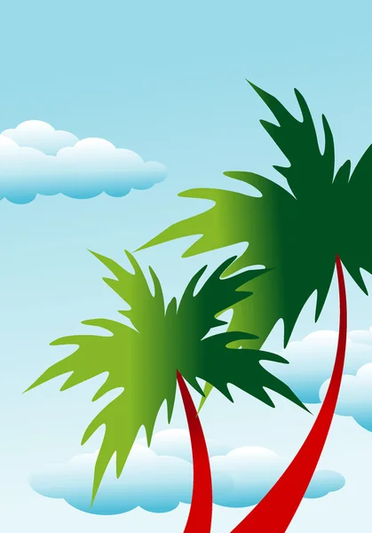 Floral palm achtergrond — Stockvector