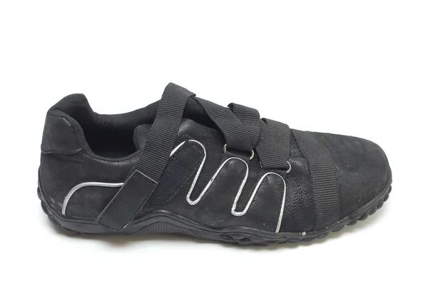 Black sport shoe isolated on white — Stock Photo, Image