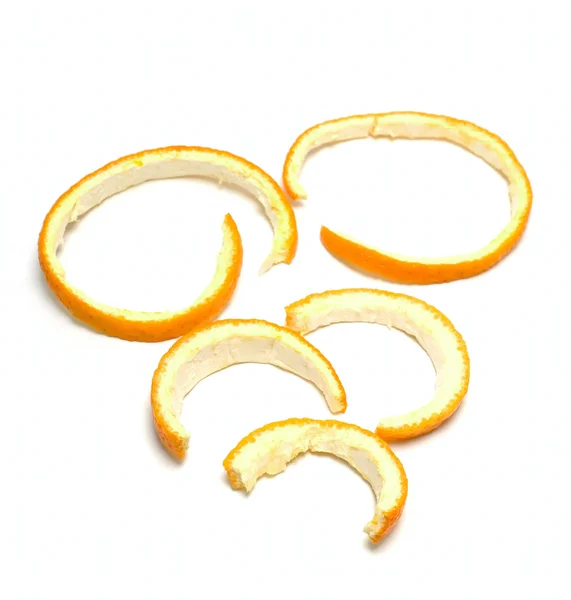 Peau d'orange isolée sur blanc — Photo