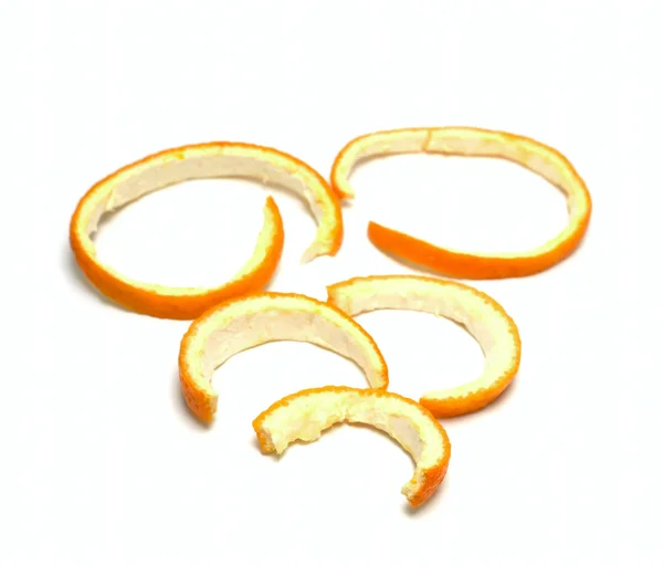 Peau d'orange isolée sur blanc — Photo