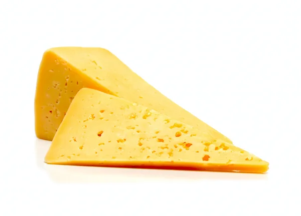 Käse isoliert auf weiß — Stockfoto