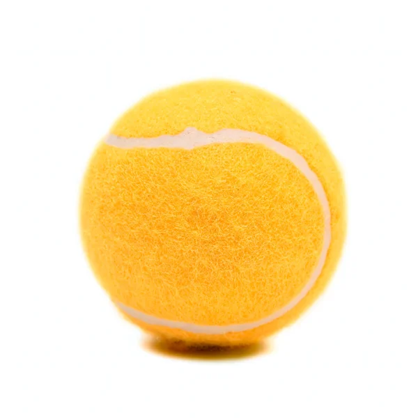Bola amarela isolada em branco — Fotografia de Stock