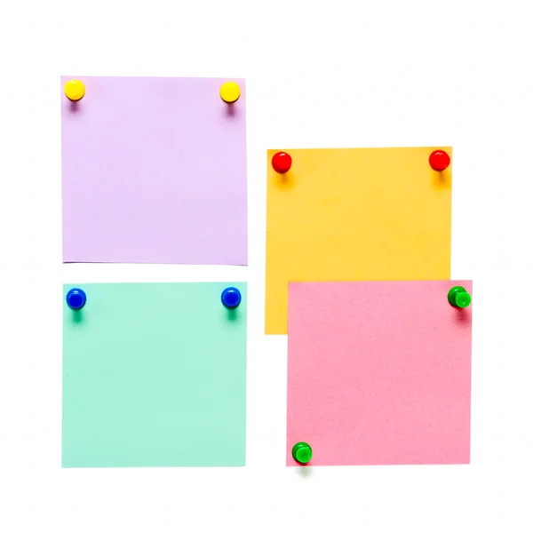 Γραφείο χρώμα χαρτιού καρφίτσα — Φωτογραφία Αρχείου