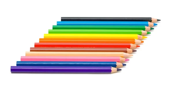 Color pencils isolated on white — Stock Photo, Image
