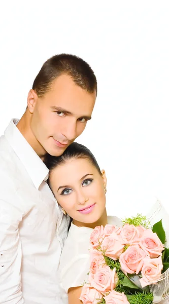 stock image Portrait groom and bride