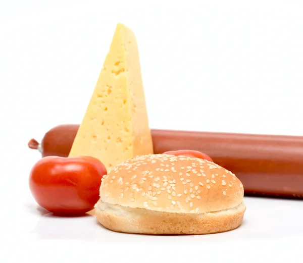 Set prodotti per cheeseburger — Foto Stock