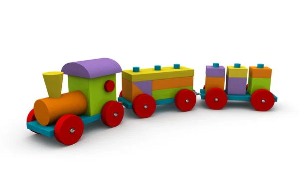 Pociąg drewniany — Zdjęcie stockowe