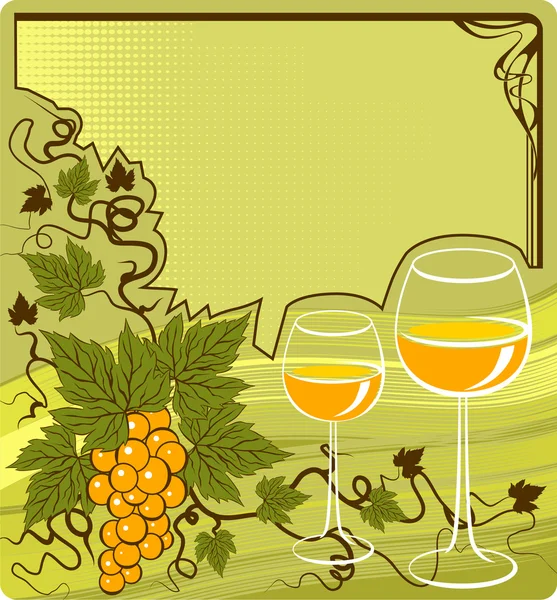 Vino Bianco — Vettoriale Stock