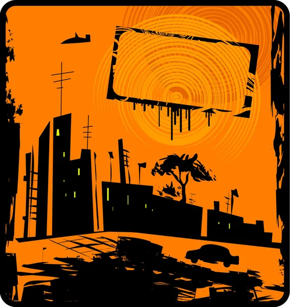 Grunge 城市背景 — 图库矢量图片