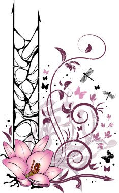 Abstract floral background clipart