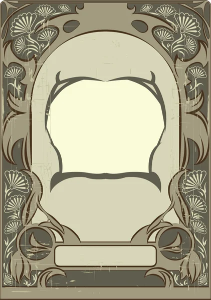 Art Nouveau cornice — Vettoriale Stock