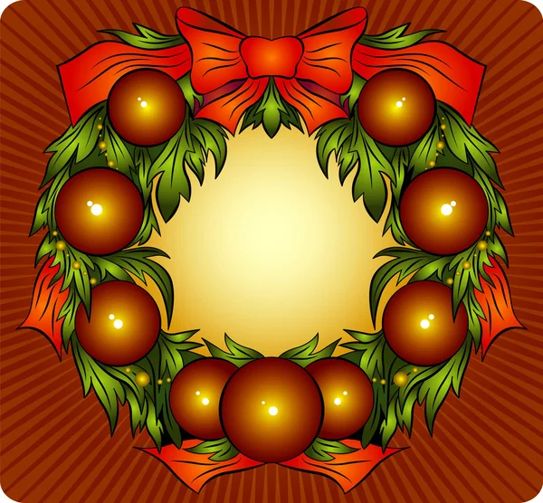 Christmas wreath — Wektor stockowy