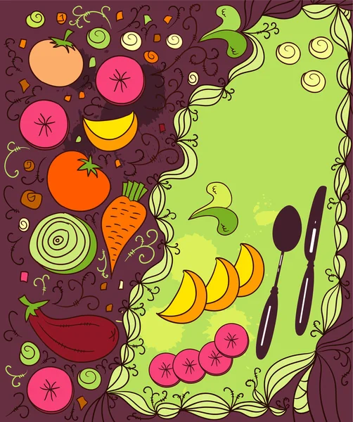 stock vector Frame with the vegetables