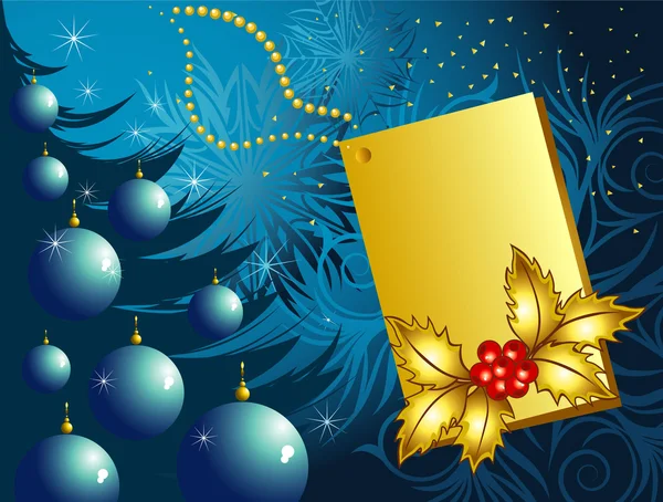 Modrý vánoční přání — Stockový vektor