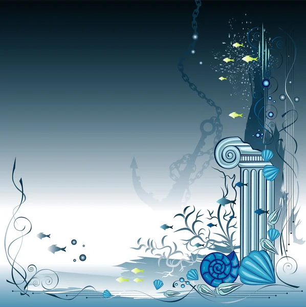 Underwater pease Royaltyfria illustrationer