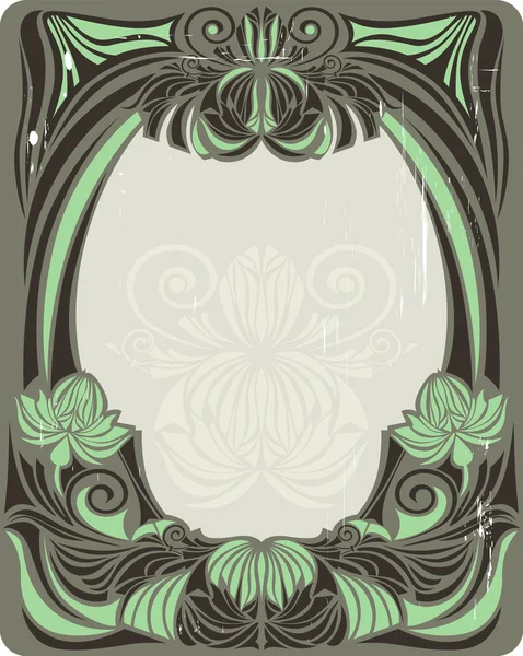 Art Nouveau cornice — Vettoriale Stock