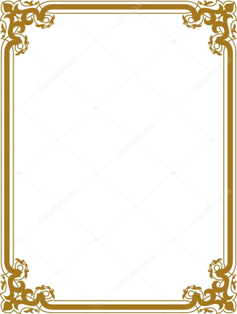 Golden Border — Stock Vector © SHAZAD #1462249