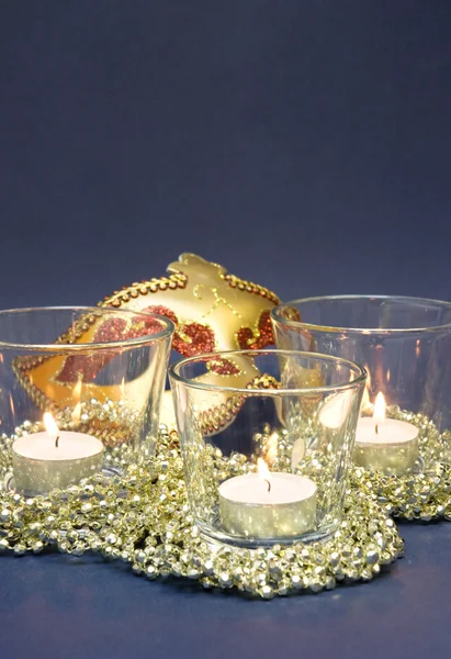 Candles and Carnival Mask — Stock Photo, Image