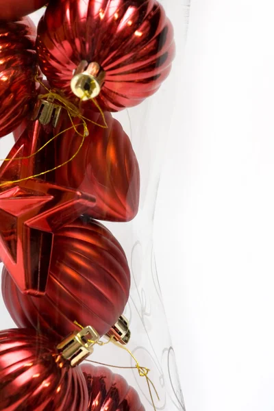 Vánoční koule v váza — Stock fotografie