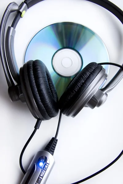 Headphones and Disk — Stock Photo, Image