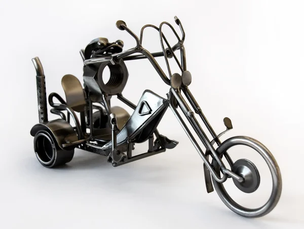 Metalen motorfiets, decoratie speelgoed — Stockfoto
