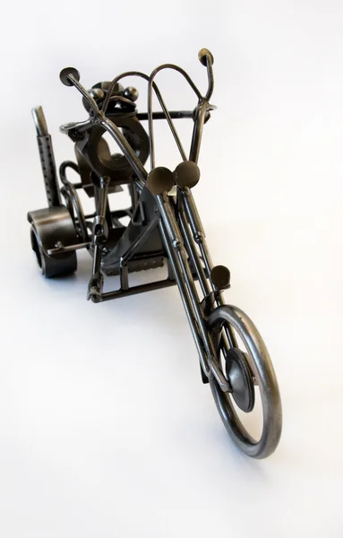 Motocicleta metálica, brinquedo da decoração — Fotografia de Stock