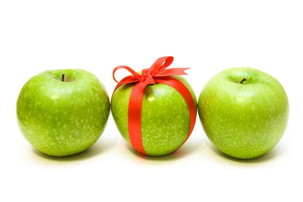 Řádek jablka — Stock fotografie