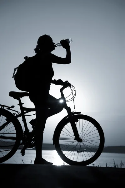 Στηργμένος bicycler — Φωτογραφία Αρχείου