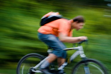 Movement of bicyclists clipart