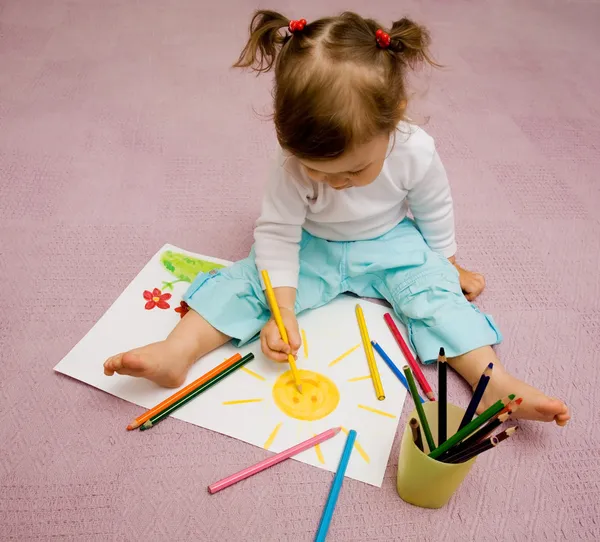 Çocuk Çizimi — Stok fotoğraf