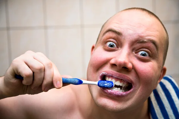Pulizia dei denti — Foto Stock