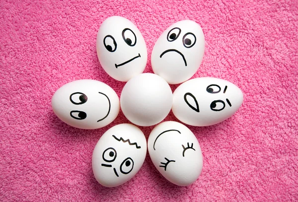 Funny Easter eggs — Stock Photo, Image