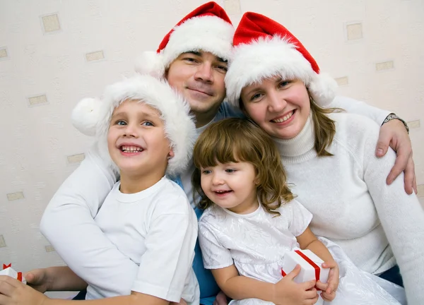 Natal família feliz — Fotografia de Stock