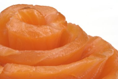 Fillet of a smoked salmon. clipart