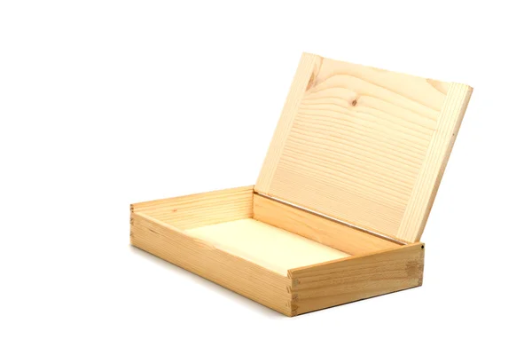 Caja de madera vacía . Fotos de stock libres de derechos