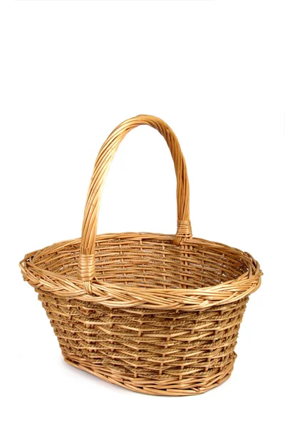 Stock image Weaved wooden basket.