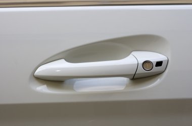 Closeup photo of a car handle clipart