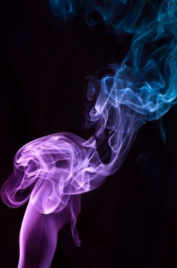 Abstract multicolor smoke . clipart