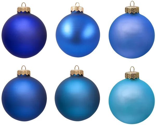 Blue christmas ornament collection. — Stock Photo, Image
