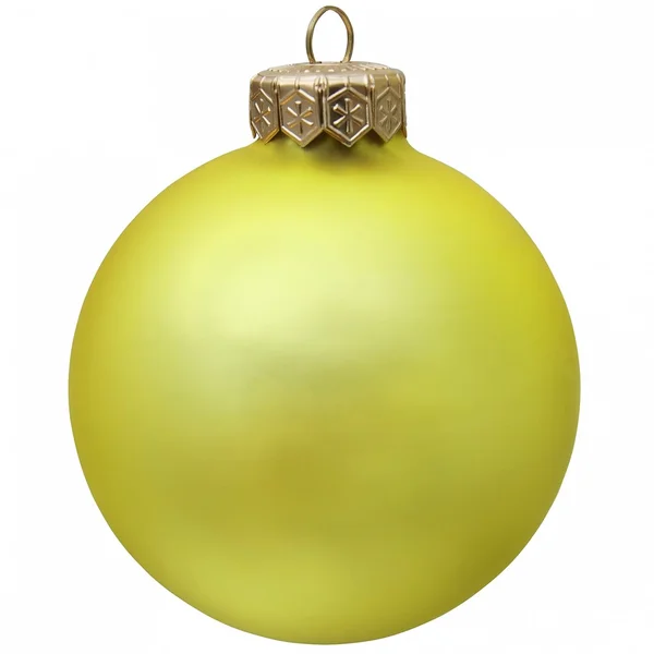 Yellow christmas ornament . — Stock Photo, Image