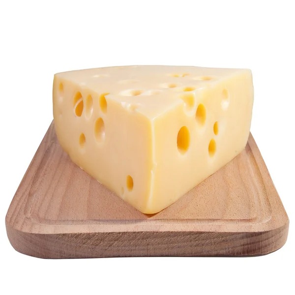 Grunge ahşap tahta üzerinde peynir — Stok fotoğraf